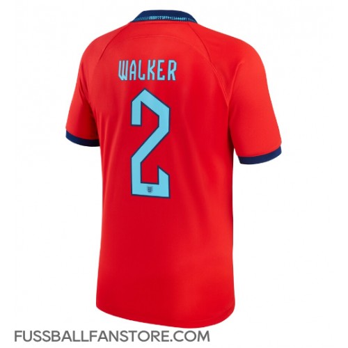 England Kyle Walker #2 Replik Auswärtstrikot WM 2022 Kurzarm